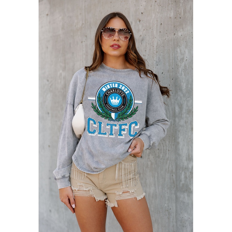 CHARLOTTE FC Goal Oriented Faded Wash Pullover