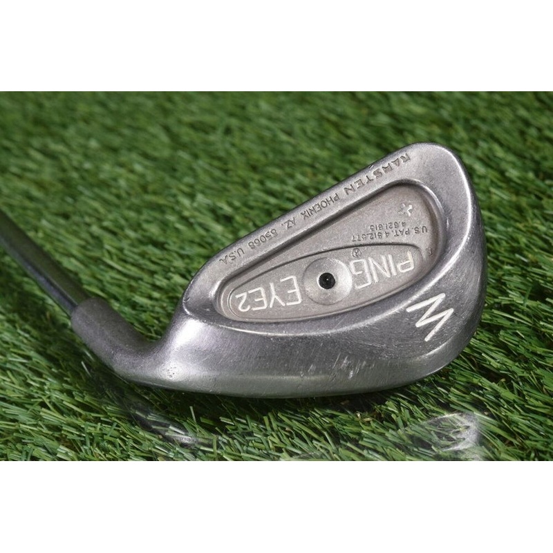 PING EYE 2 + PITCHING WEDGE W BLACK DOT KARSTEN STEEL SHAFT ~ L@@K!!
