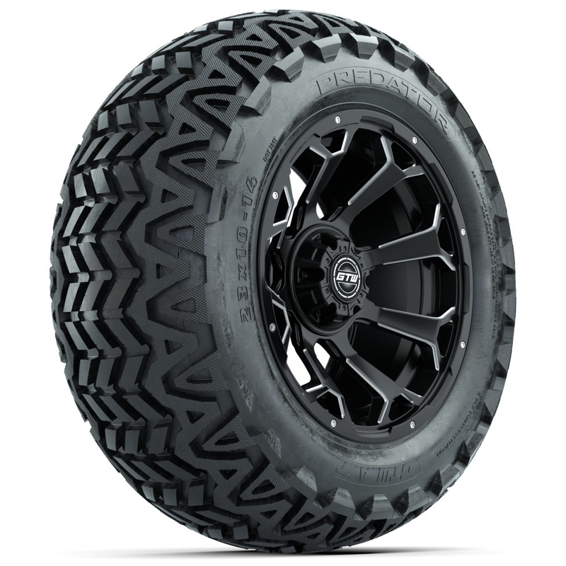 Set of (4) 14 in GTW Raven Wheels with 23×10-14 GTW Predator All-Terrain Tires PN# A19-449