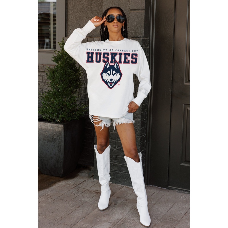 UCONN HUSKIES Big Goals Oversized Pullover