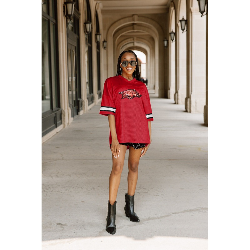 ARKANSAS RAZORBACKS Rookie Move Oversized Fashion Jersey