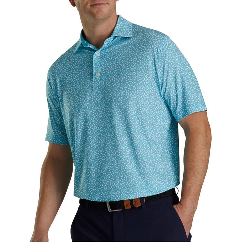FootJoy Tossed Tulips Lisle Self Collar Polo