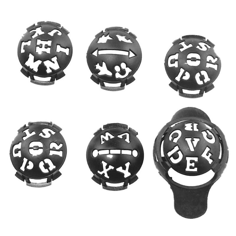 Golf Ball Liner Marker Line Letter Pattern Drawing Alignment Tool Gray