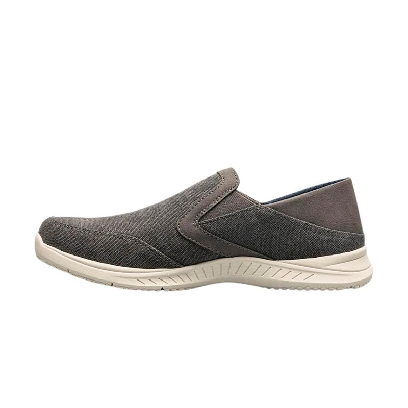 Nunn Bush Men’s Conway EZ Canvas Moc Toe Slip – Gunmetal
