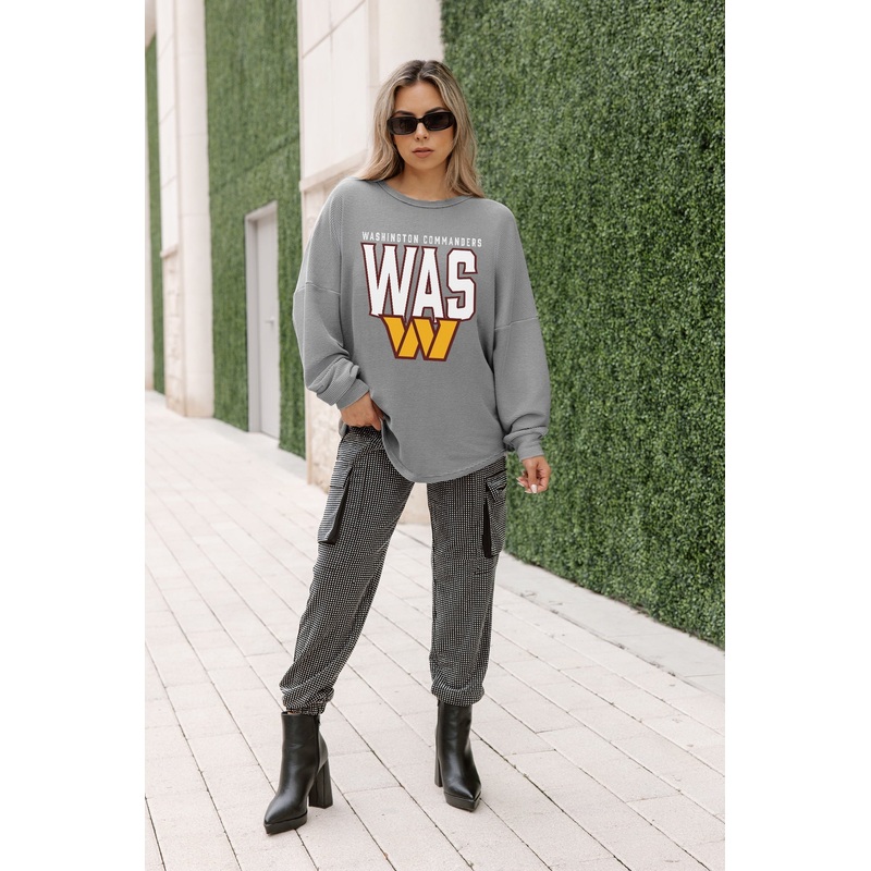 WASHINGTON COMMANDERS PURE MOTION VINTAGE WASH CORDED PULLOVER