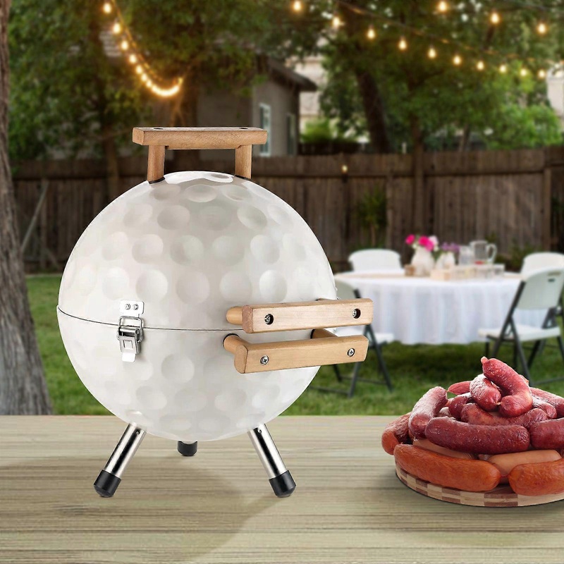 2023  Outdoor Travel Foldable Shelf White Golf Ball Design Cooking Rack