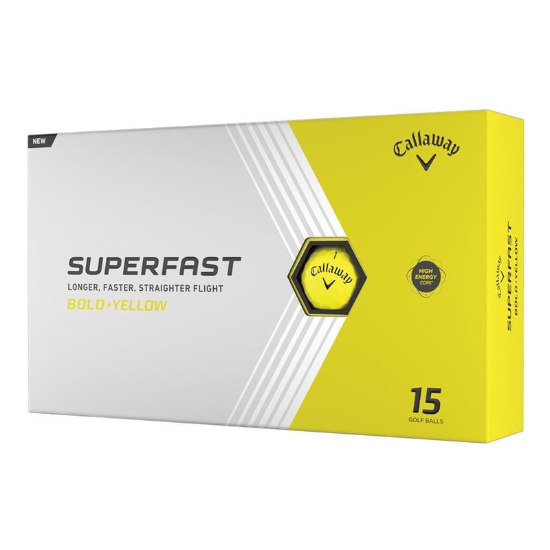 Callaway Superfast Golf Balls – Bold Yellow – 15 Pack – 2022 – Prior Generation
