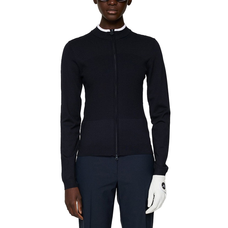 J.Lindeberg Women’s Anna Knitted Zip Golf Sweater – JL Navy