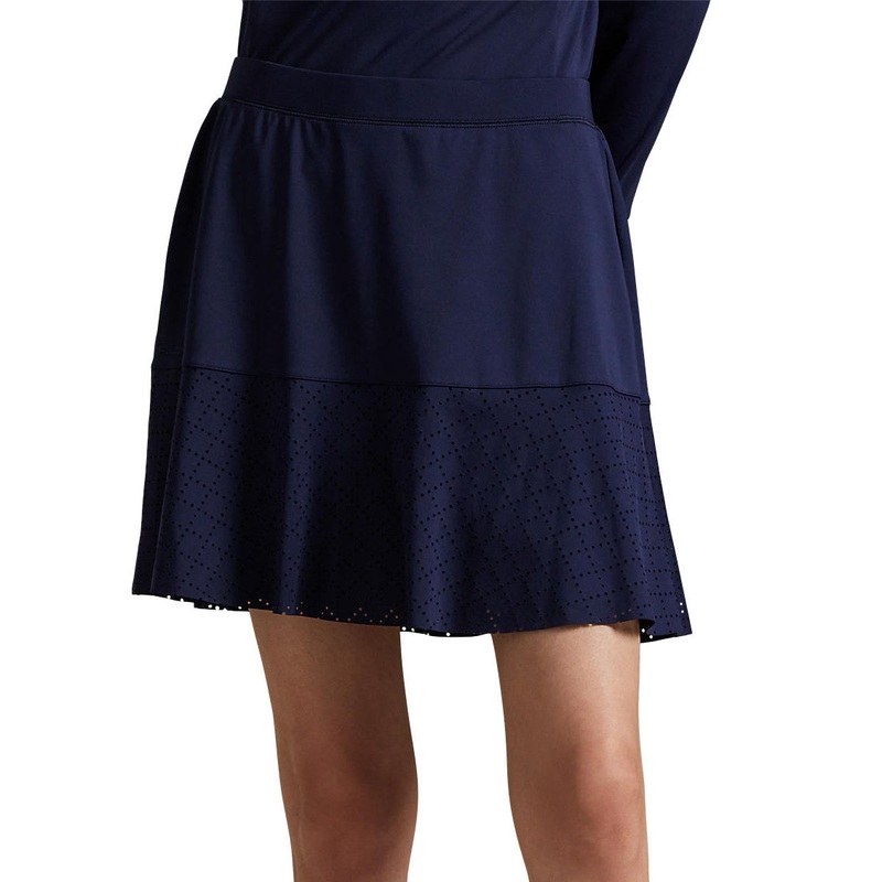 RLX Ralph Lauren Women’s A-Line Interlock Golf Skort – Refined Navy