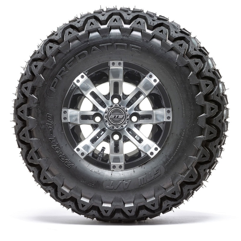 10 GTW Storm Trooper Black Wheels with 22 Predator A/T Tires  Set of 4 PN# A19-331