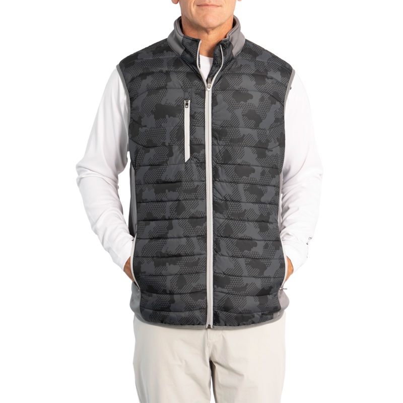 Sunderland Anton Padded Stretch Panel Performance Golf Gilet – Black Camo