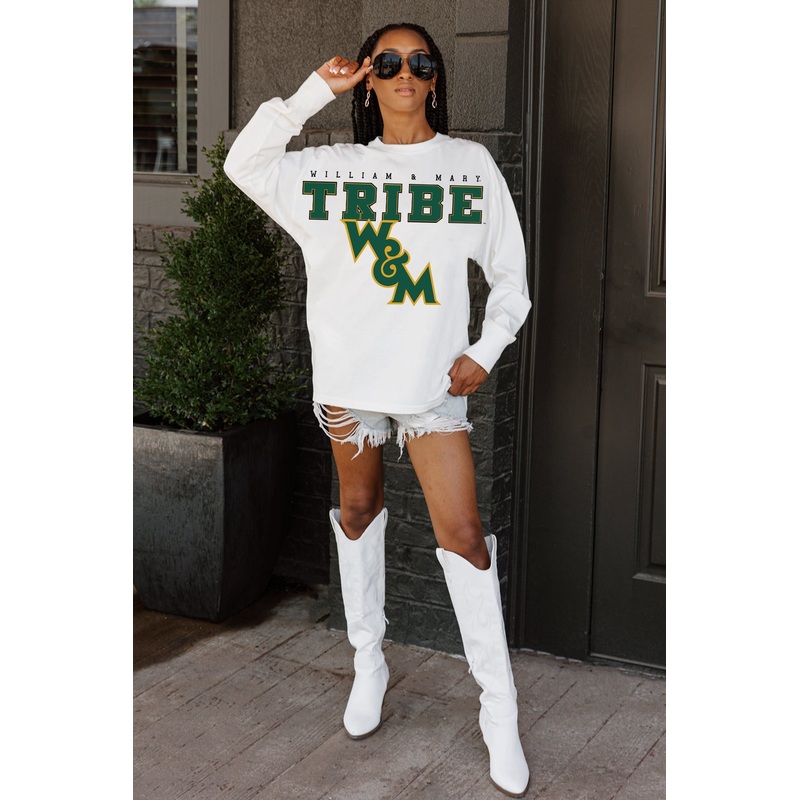 WILLIAM & MARY TRIBE Big Goals Oversized Pullover