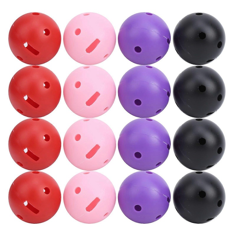 16Pcs/Bag Plastic Golf Square Hole Ball Supply 4Pcs Pink 4Pcs Red 4Pcs Purple 4Pcs Black