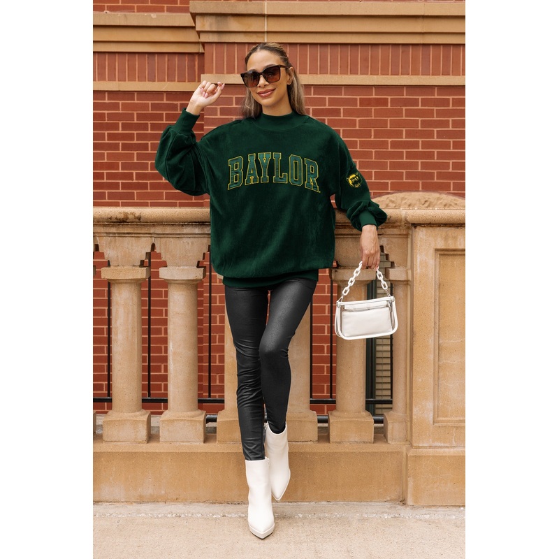 BAYLOR BEARS MAKE A MOVE MOCK NECK CHENILLE PULLOVER