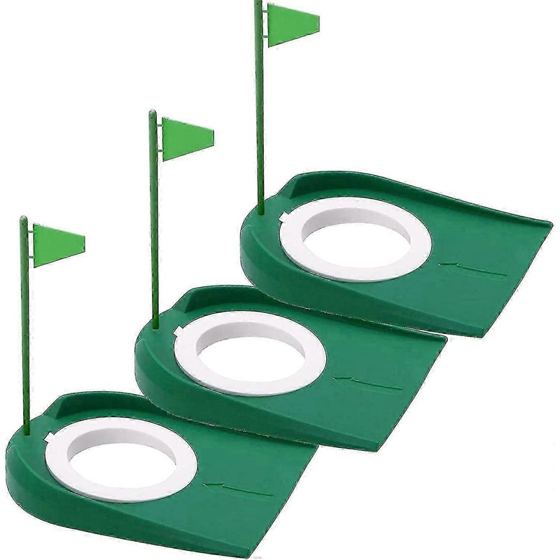 Golf Putter Cup & Flagpole Training Hole for All-round Face Adjustment Practice