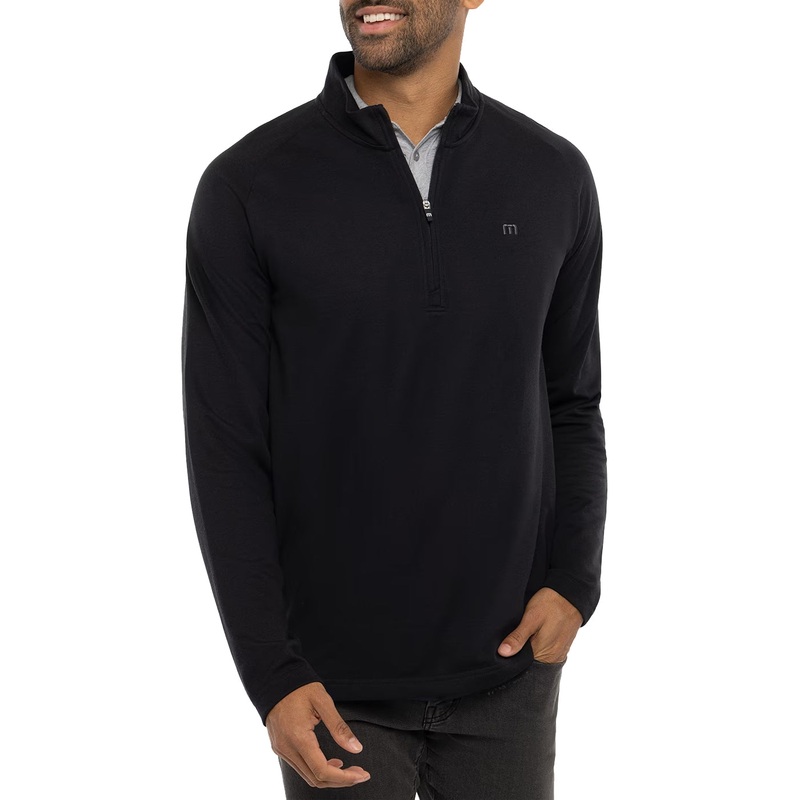 Travis Mathew Upgraded Golf Quarter Zip – Black