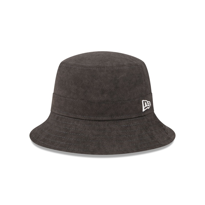 Washed Twill Black Bucket Hat|S|M|L|XL