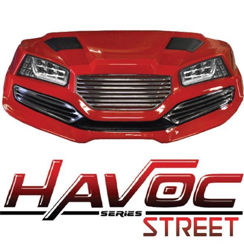 Yamaha G29/Drive HAVOC Street Style Front Cowl Kit in Red (Years 2007-2016) PN# 05-046CS