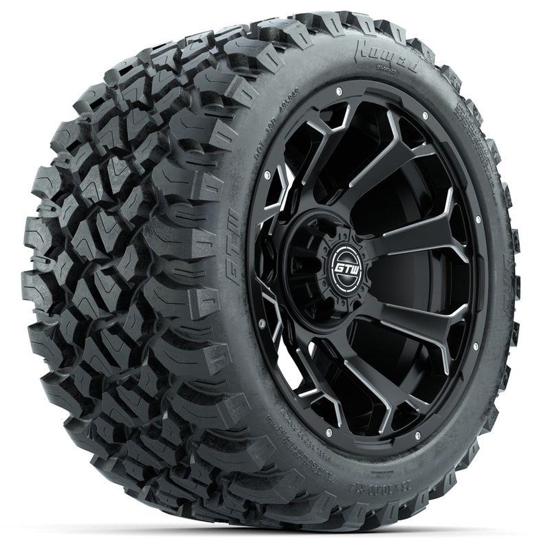 Set of (4) 14 in GTW Raven Wheels with 23×10-14 GTW Nomad All-Terrain Tires PN# A19-439
