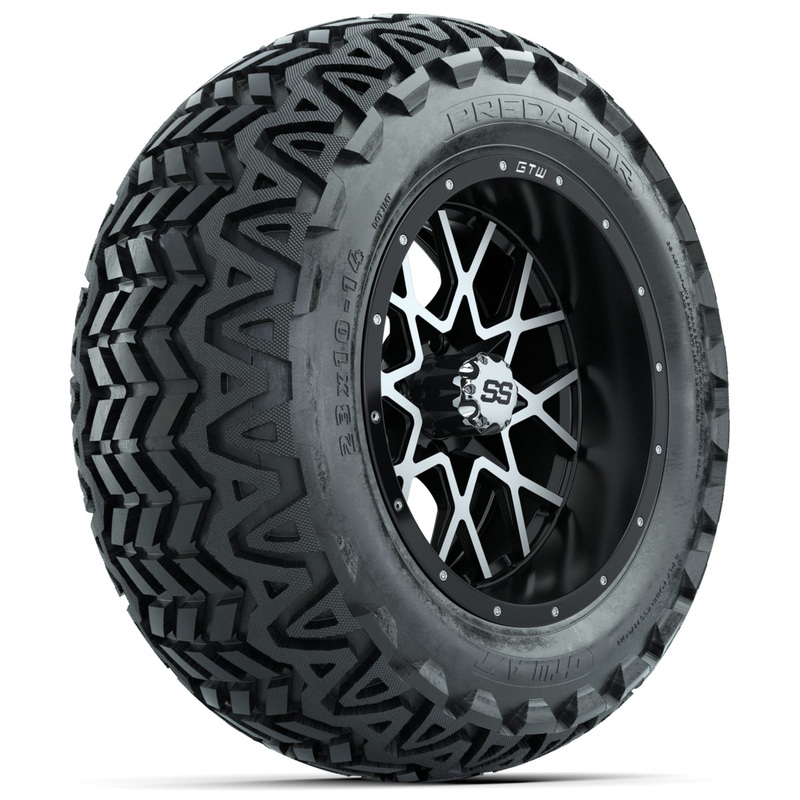 Set of (4) 14 in GTW Vortex Wheels with 23×10-14 GTW Predator All-Terrain Tires PN# A19-505