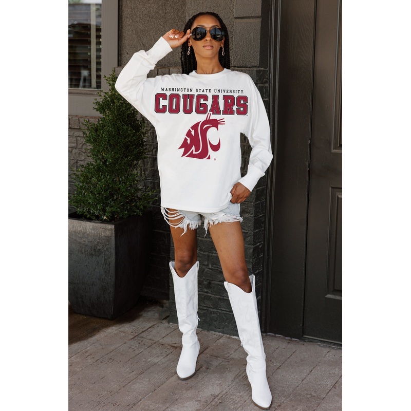 WASHINGTON STATE COUGARS Big Goals Oversized Pullover
