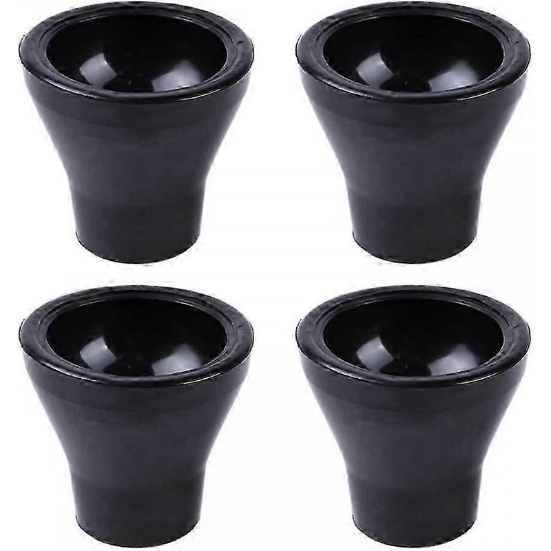 4-Pack Black Rubber Suction Cups for Golf Balls and Grips