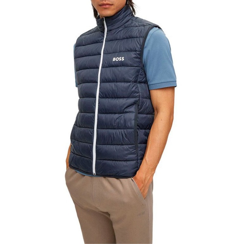 BOSS Water-Repellent Golf Vest – Dark Blue