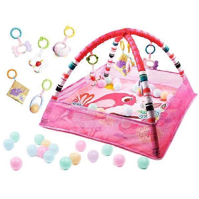 Educational playpen with balls pink
