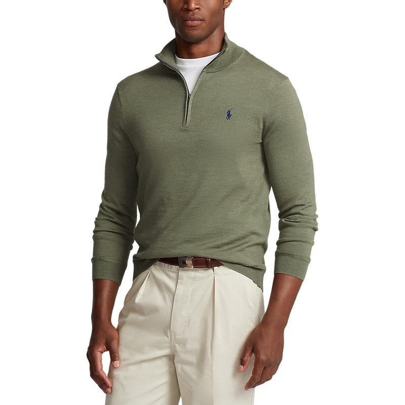 Polo Performance Ralph Lauren 1/4 Zip Coolmax Knit – Shamrock Heather