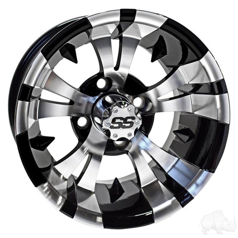 RHOX RX178, Machined Gloss Black, 12×7 ET-25