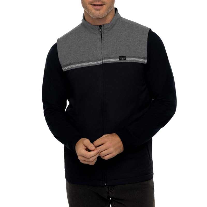 Travis Mathew Pascuales Golf Vest – Heather Grey Pinstripe