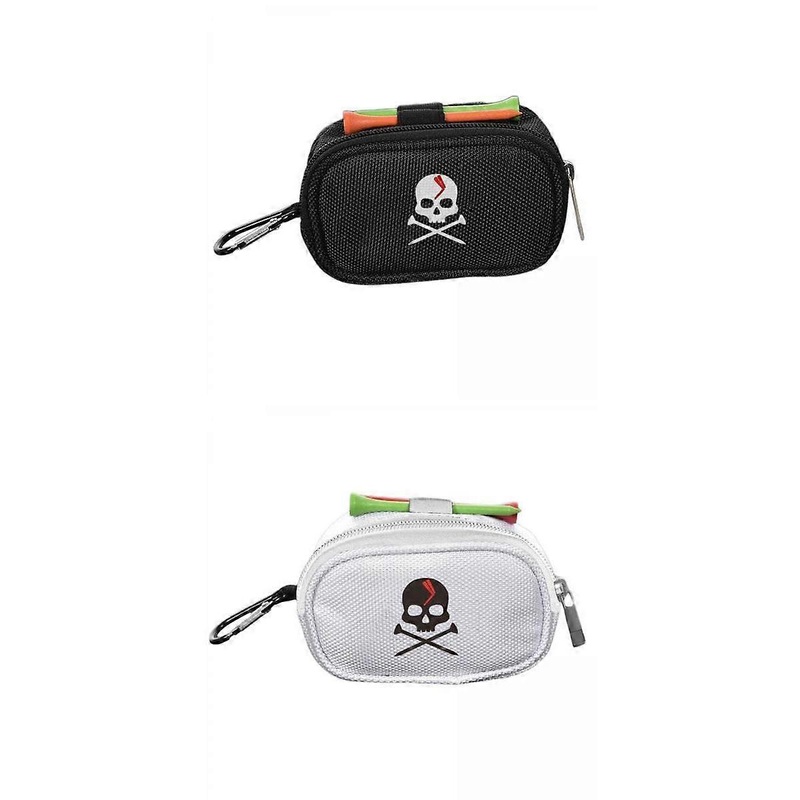 2x Golf Ball Tees Waist Pouch Holder Belt Sport Bag Container Zipper