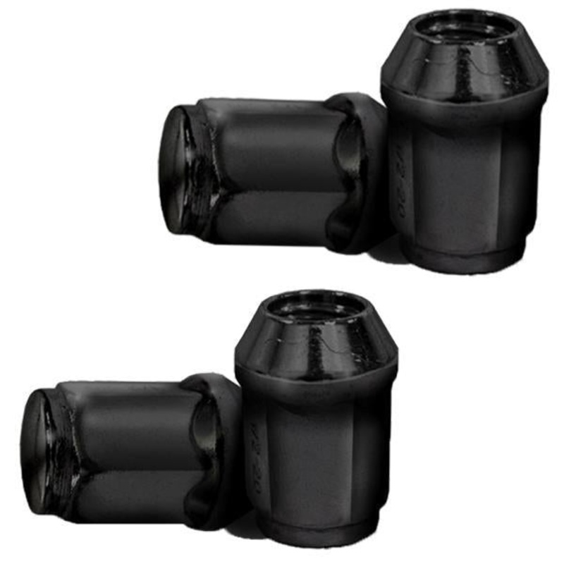 4 Pack Black 1/2-20 Standard Lug Nuts PN# LUG4SB