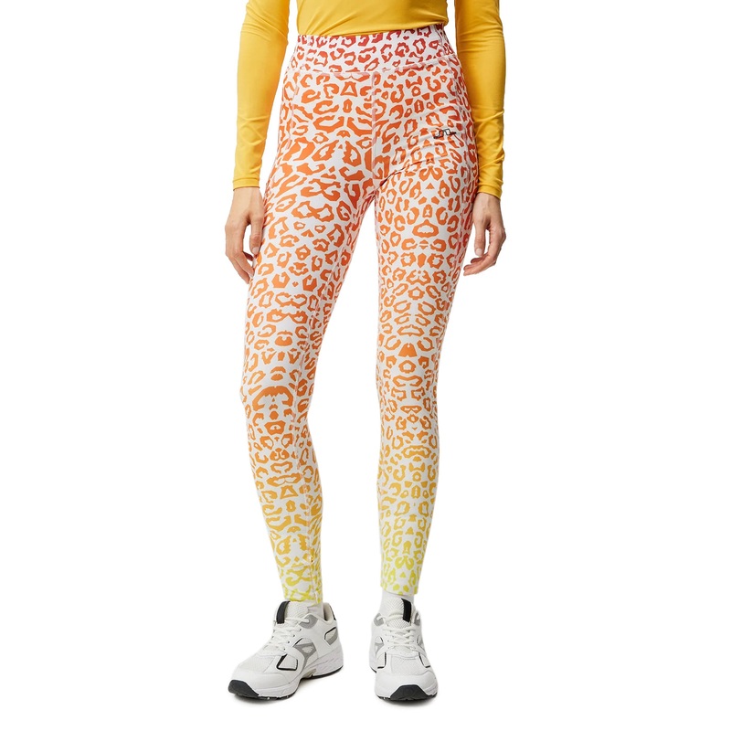 J.Lindeberg Women’s Zena Print Tights – Leo Reflect Sunset