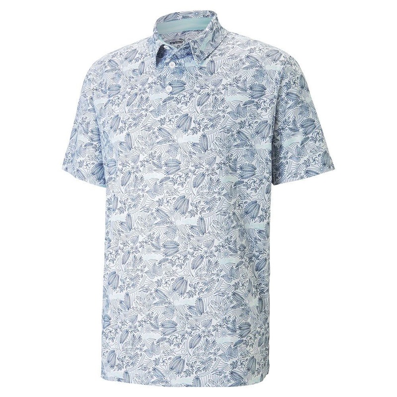 Puma Mattr Seaplanes Polo|Navy Blazer Tropical Aqua|Tropical Aqua Lake Blue|Small|Medium|Large|X-Large|XX-Large|XXX-Large