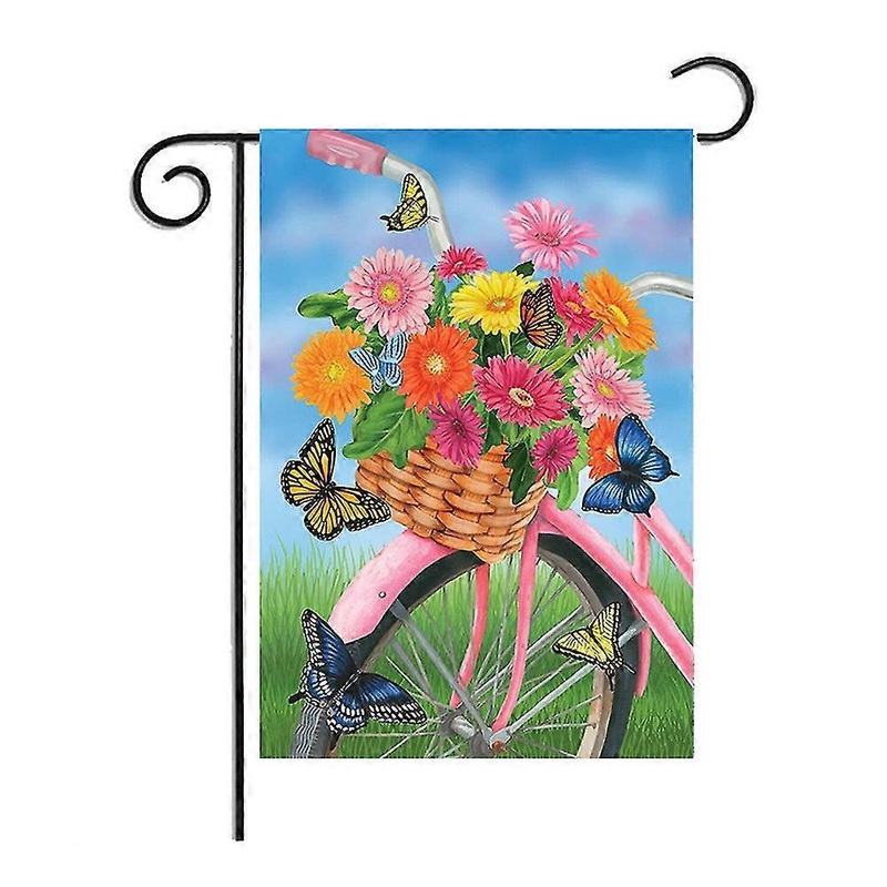 Spring Decor Party Vintage Floral Butterflies Garden Flag Farmhouse
