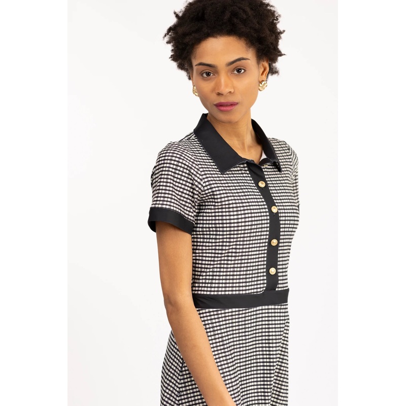 The Meritt Dress|French Gingham|XXS|XS|S|M