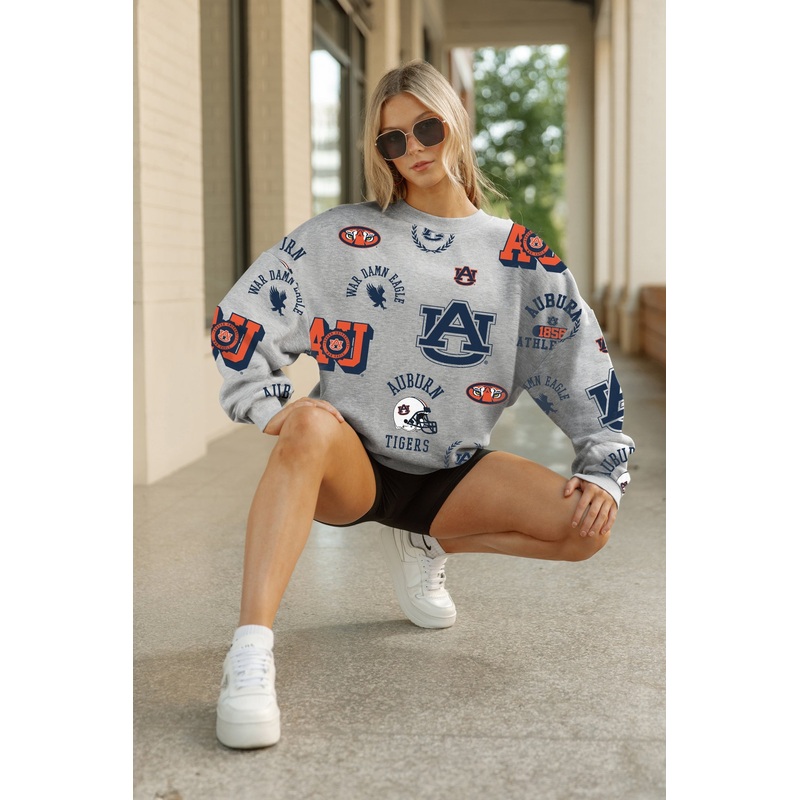 AUBURN TIGERS ALWAYS ON REPEAT PREMIUM FLEECE CREW SWEATSHIRT