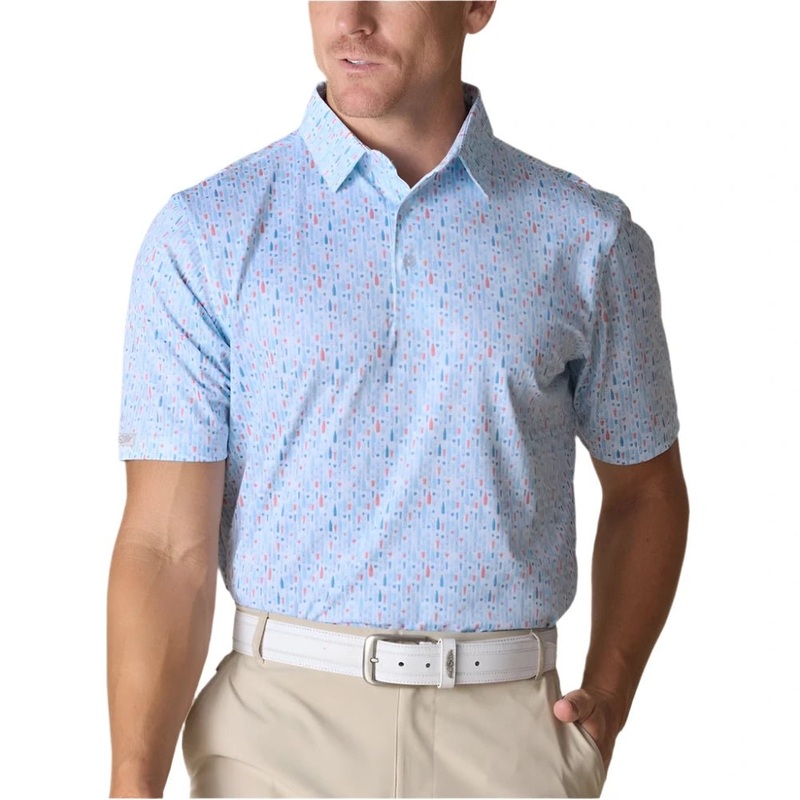 Straight Down Lucky Lager Golf Polo