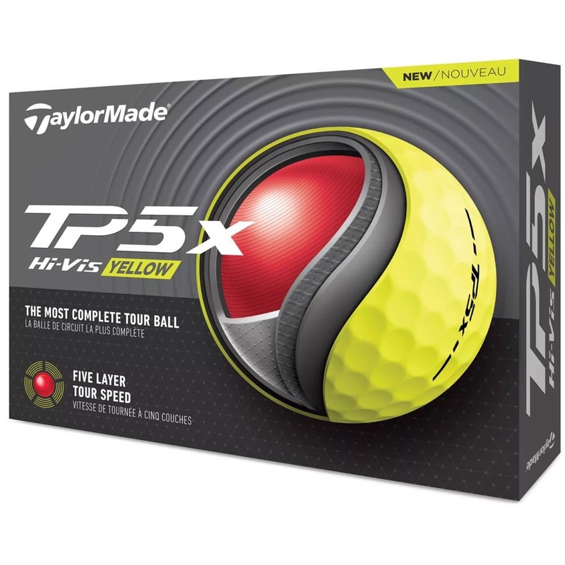 TaylorMade TP5X Golf Balls – Yellow – 2024