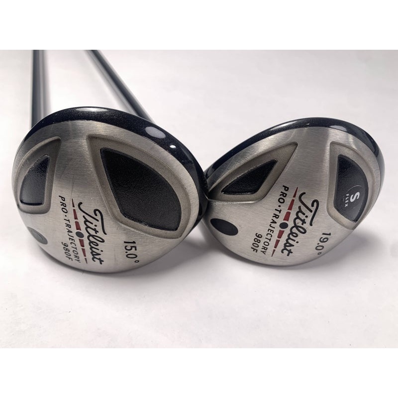 Titleist 980 F 3 & 5 Fairway Wood Set 15* 18* 4375 Stiff Graphite Mens RH