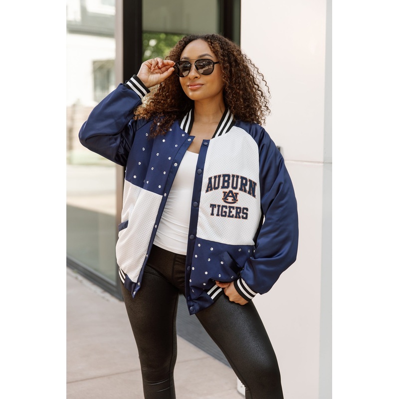 AUBURN TIGERS REFINED RIVALRY THROWBACK VARSITY BOMBER JACKET