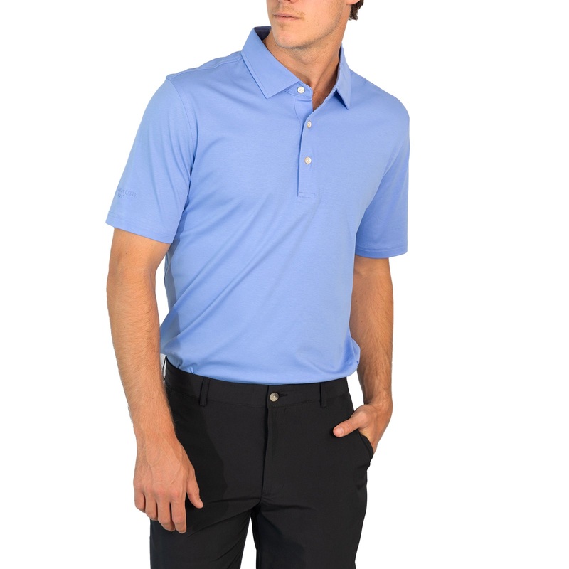 Glenmuir Tain Mercerised Cotton Golf Polo Shirt – Light Blue