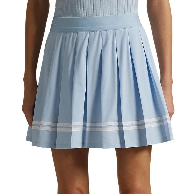 RLX Ralph Lauren Women’s 4-Way Stretch Pleated Golf Skort – Cold Spring/Ceramic White