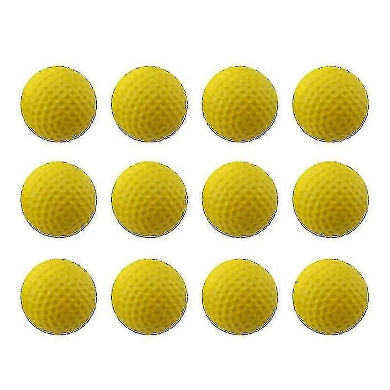 12 Pcs Balls Indoors Practice Balls High Elastic Balls Outdoor Training Aid Balls (yellow)