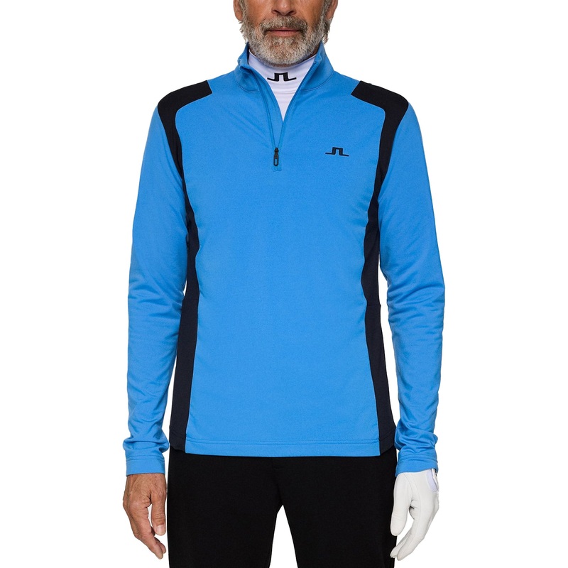 J.Lindeberg Lukas Quarter Zip Golf Mid-Layer – Sonic Blue