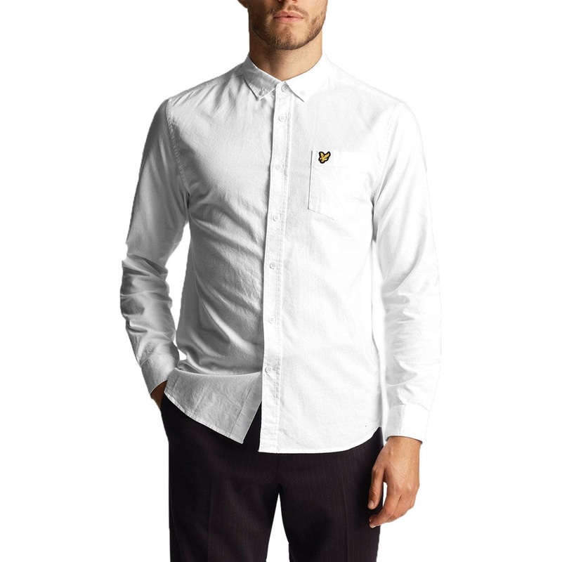 Lyle & Scott Regular Fit Lightweight Oxford Shirt – White