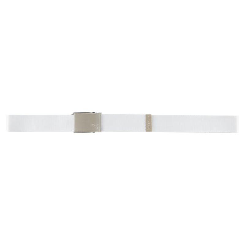 Puma Reversible Web Belt – Bright White/High Rise