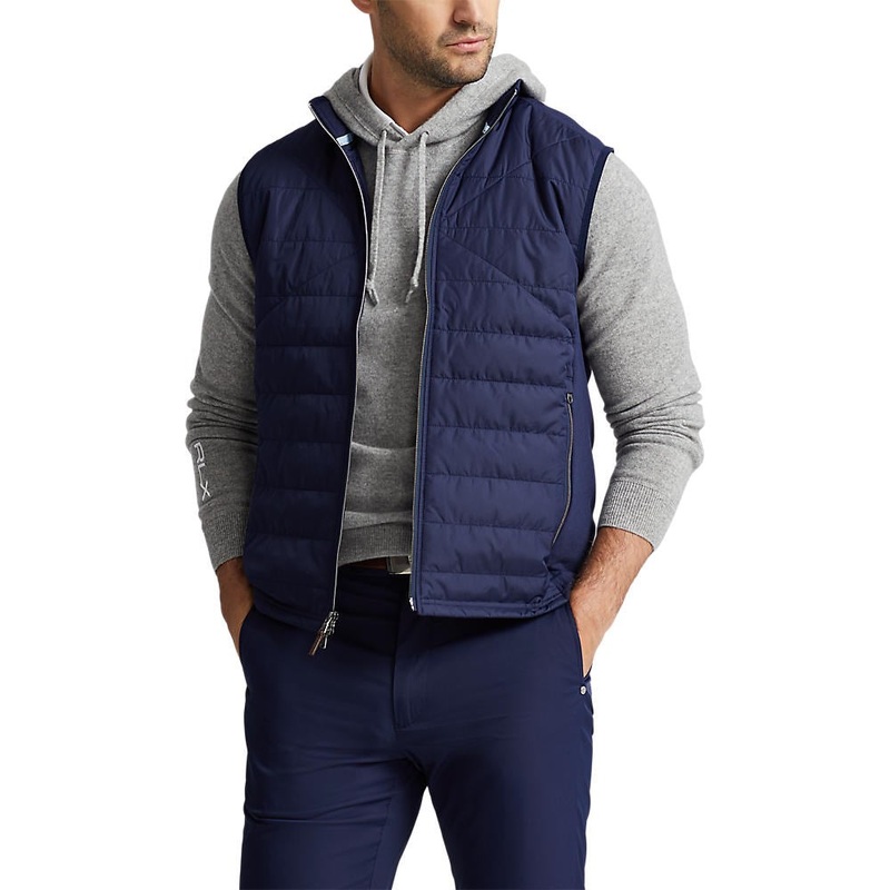 RLX Ralph Lauren Cool Wool Full Zip Golf Vest – Refined Navy