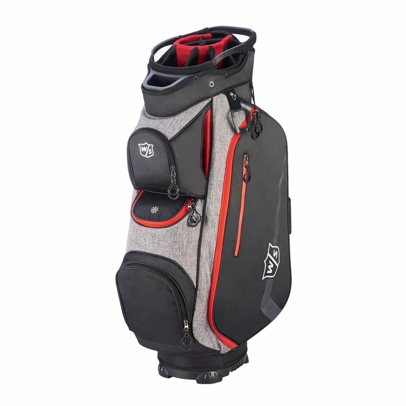 Wilson Xtra Cart Bag|Black Grey Red|Black Grey White|Navy Grey Grey